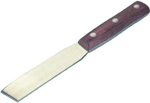 Cuchillo para masilla con filo continuo pulido.